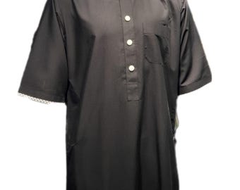Men's Half Sleeve Designer Thobe Omani Emirati Arabian Style