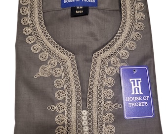 Men's Moroccan Designer Thobe half sleeve jubbah