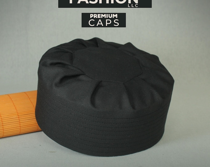 Featured listing image: Men's Premium Quality Cotton Pleated Namaz/Prayer Hat/Cap