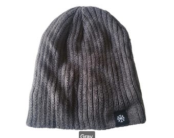 Gray Basic Beanie Cap, 24 Colors Soft Acrylic Unisex Beanie