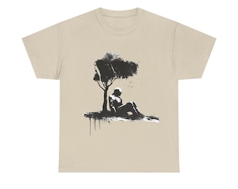 Knight Resting in Nature T-Shirt, Medieval Graphic Tee