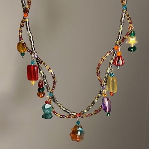 Handgemachte Weihnachtsbaum Anhänger: Tschechische Glasperlen Anhänger