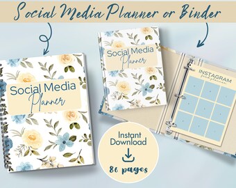 Ultimate Social Media Organizer and Planner | Online Business Edition - Instant Download