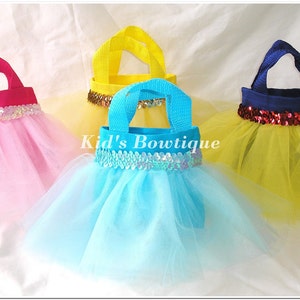 4 Tutu Party Gift Bags for a Disney Princess Themed Birthday Party Princess Toddler Tutu Bags image 1