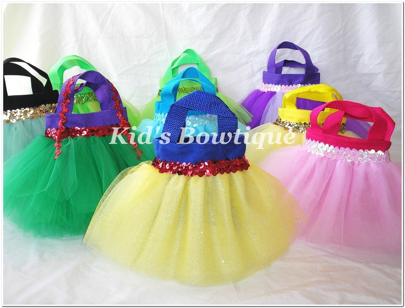 4 Tutu Party Gift Bags for a Disney Princess Themed Birthday Party Princess Toddler Tutu Bags image 2