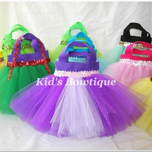 12 Princess Party Favor Tutu Bags Add to your Disney Princess Inspired Birthday Party Tutu Tote Gift Bags image 3