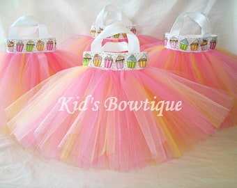 10 Pink and Lavender Party Favor Tutu Bags birthday party