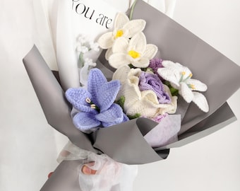 Birthday Gift Crochet Bouquet for Mom · Graduation Gifts · Handmade Knitted Bouquet · Unique Birthday Present ·  Gifts for Teachers