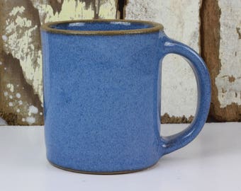 Blue Coffee Mug / Tea Cup / Hot Chocolate Mug / 12 Ounce Mug / Bright Sky Blue