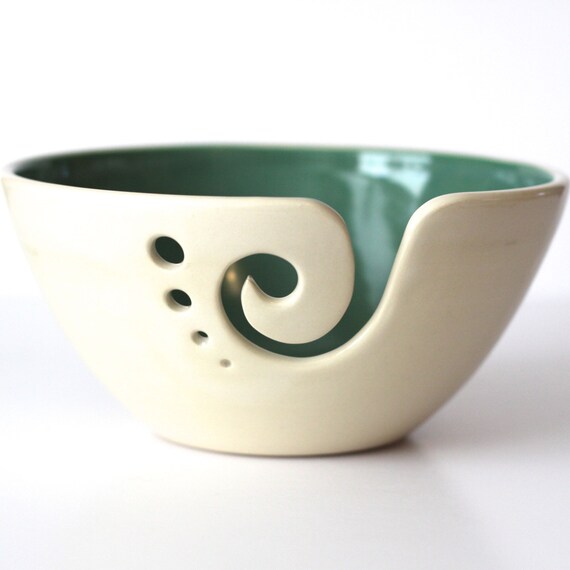 Yarn Bowl for Knitting & Crochet in Green