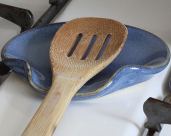 Sky Blue Ceramic Spoon Rest | Made to Order