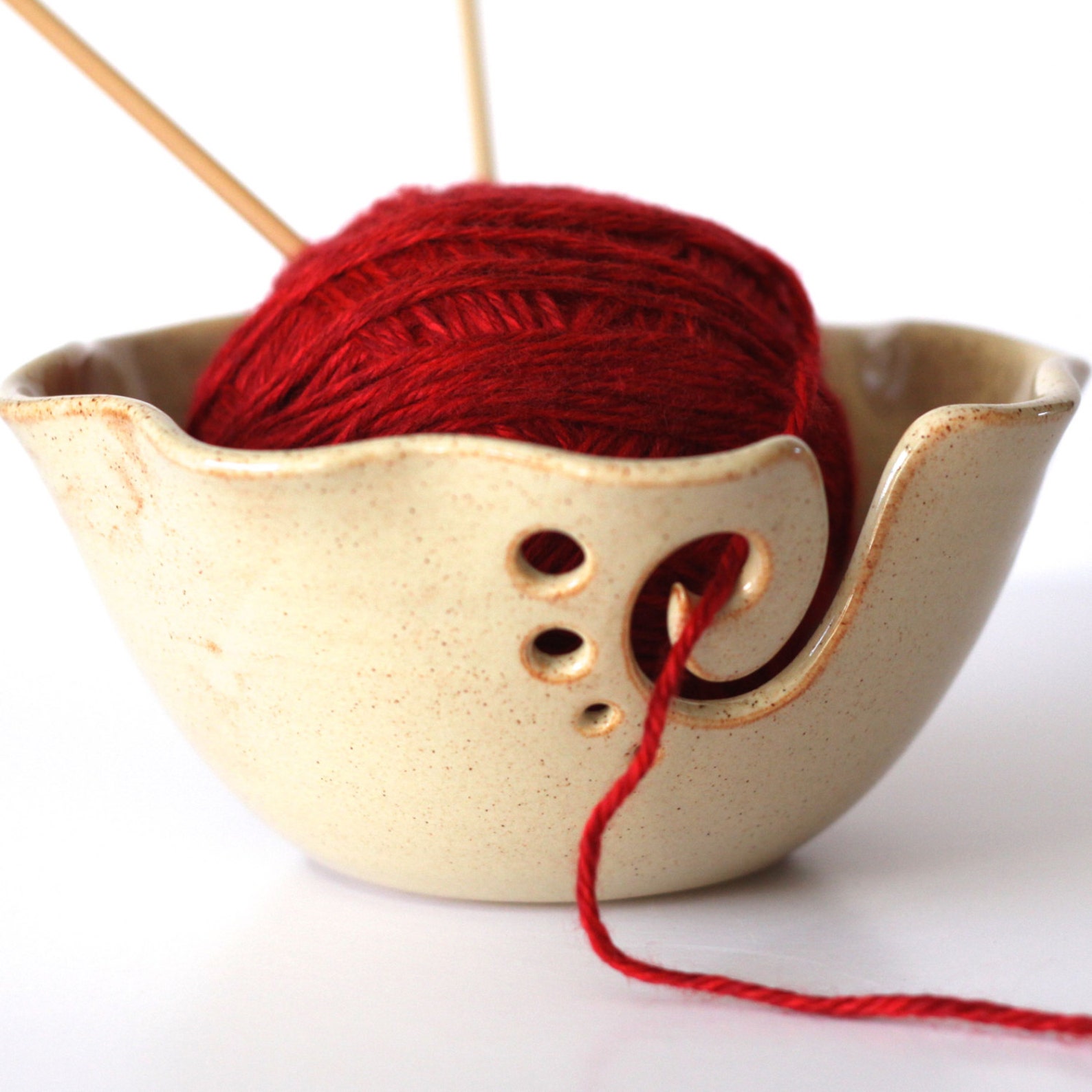 Ruffled Yarn Bowl / Yarn Bowl/ Knitting Bowl / Crochet Bowl / Etsy