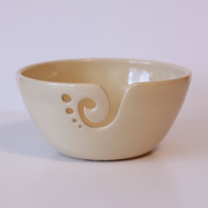 White Ceramic Yarn Bowl, Yarn Bowl, Knitting Bowl, Crochet Bowl, Pottery Yarn Bowl, Made to Order image 3