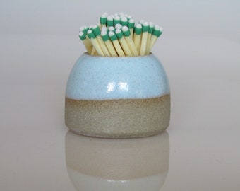 Light Blue Ceramic Matchstick Holder - Ceramic Matchstick Striker