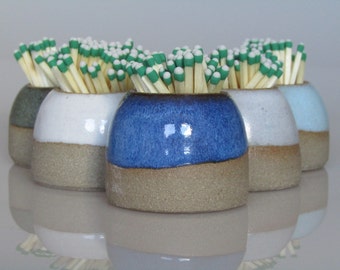 Blue Ceramic Matchstick Holder - Ceramic Matchstick Striker