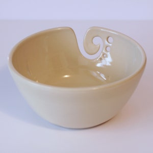 White Ceramic Yarn Bowl, Yarn Bowl, Knitting Bowl, Crochet Bowl, Pottery Yarn Bowl, Made to Order image 4