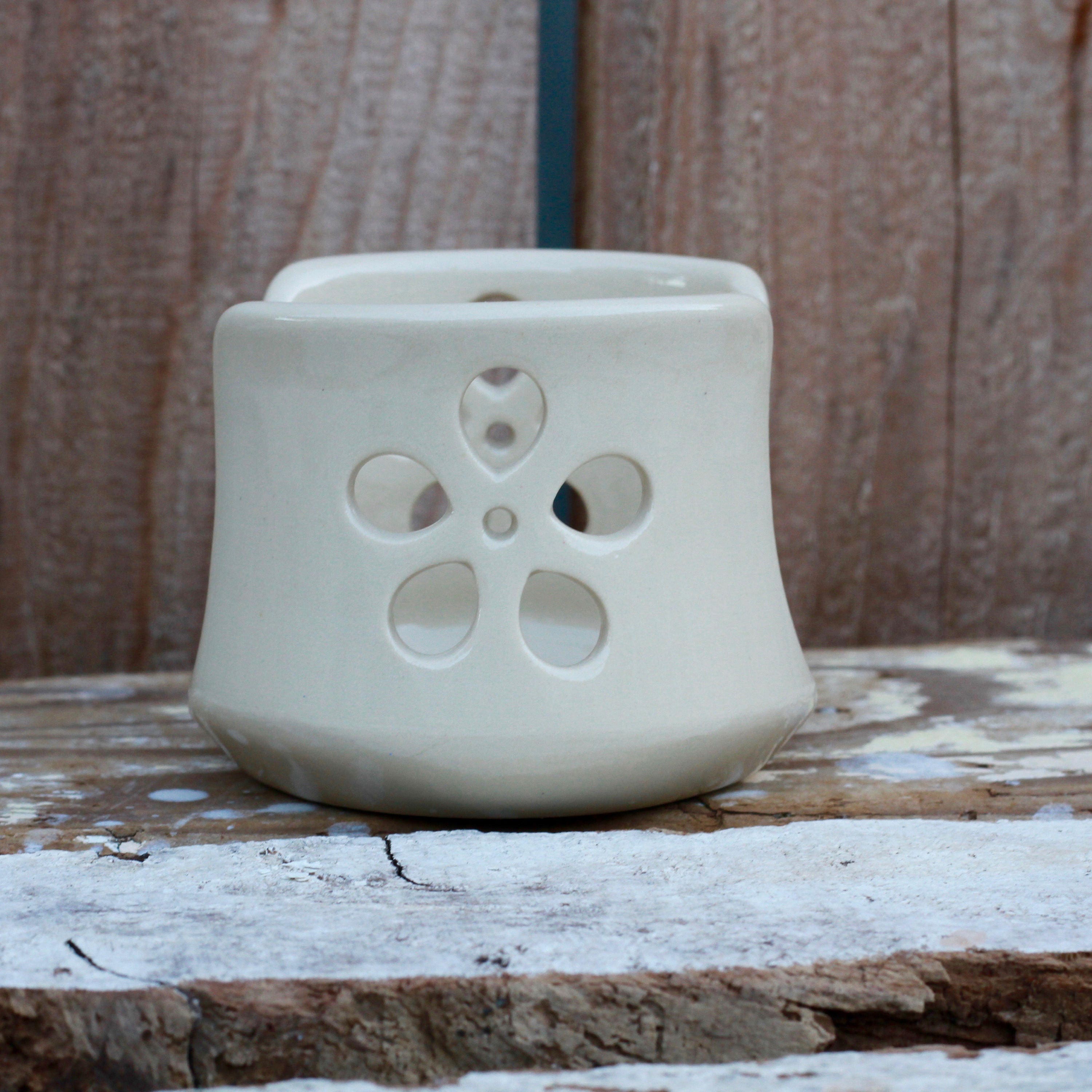 White Flower Ceramic Sponge Holder Made to Order Etsy