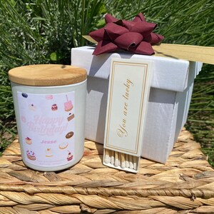 Happy Birthday Candle, Custom Birthday Candle Gift, Candle with sprinkles, Birthday Candle, Personalized candle gift. Birthday cake candle