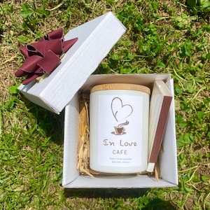 Minimalist In Love Coffee Gift for Her - Aromatherapy Candles, Sleep, De-stress, Happiness, Focus, Energy, Toxin Free, Christmas Gift