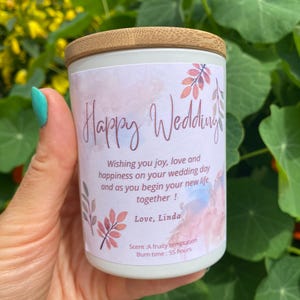 Personalised Wedding Gift Couple Personalised ,Wedding Gift Personalised Scented Candle, Unique Personalised Wedding Gift for Couple, Bride