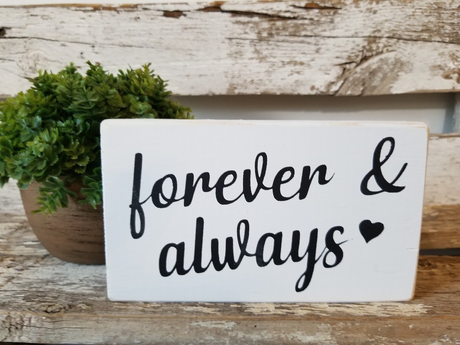 Forever & Always 4 X 6 Mini Red Wood Sign Home | Etsy