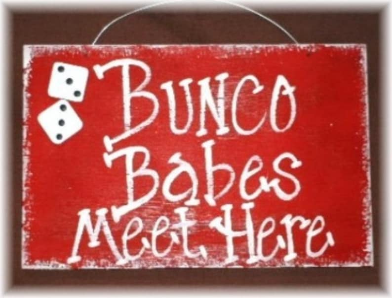 Bunco Dice Red Wood Custom Game Babes Girls Night image 1