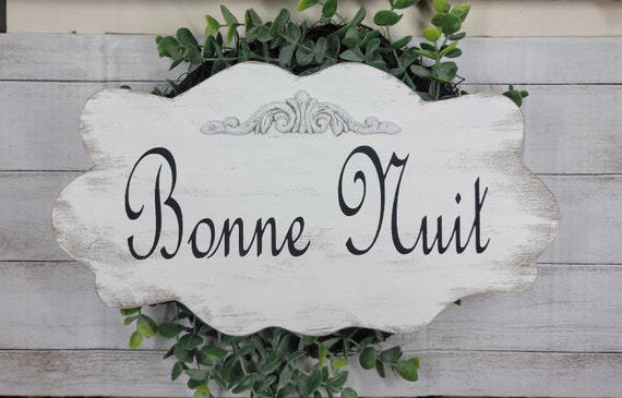 Bonne Nuit significa buenas noches en francés Este es un - Etsy España Bonne Nuit significa buenas noches en francés Este es un - Etsy España