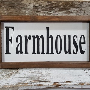 Farmhouse Framed Wood Sign. Farmhouse Wood Sign. Kitchen Sign. Fixer Upper Decor. Chippy 5" x 12". Modern Rustic. Rustic Farmhouse Sign.