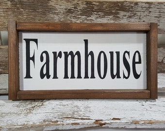 Farmhouse Framed Wood Sign. Farmhouse Wood Sign. Kitchen Sign. Fixer Upper Decor. Chippy 5" x 12". Modern Rustic. Rustic Farmhouse Sign.