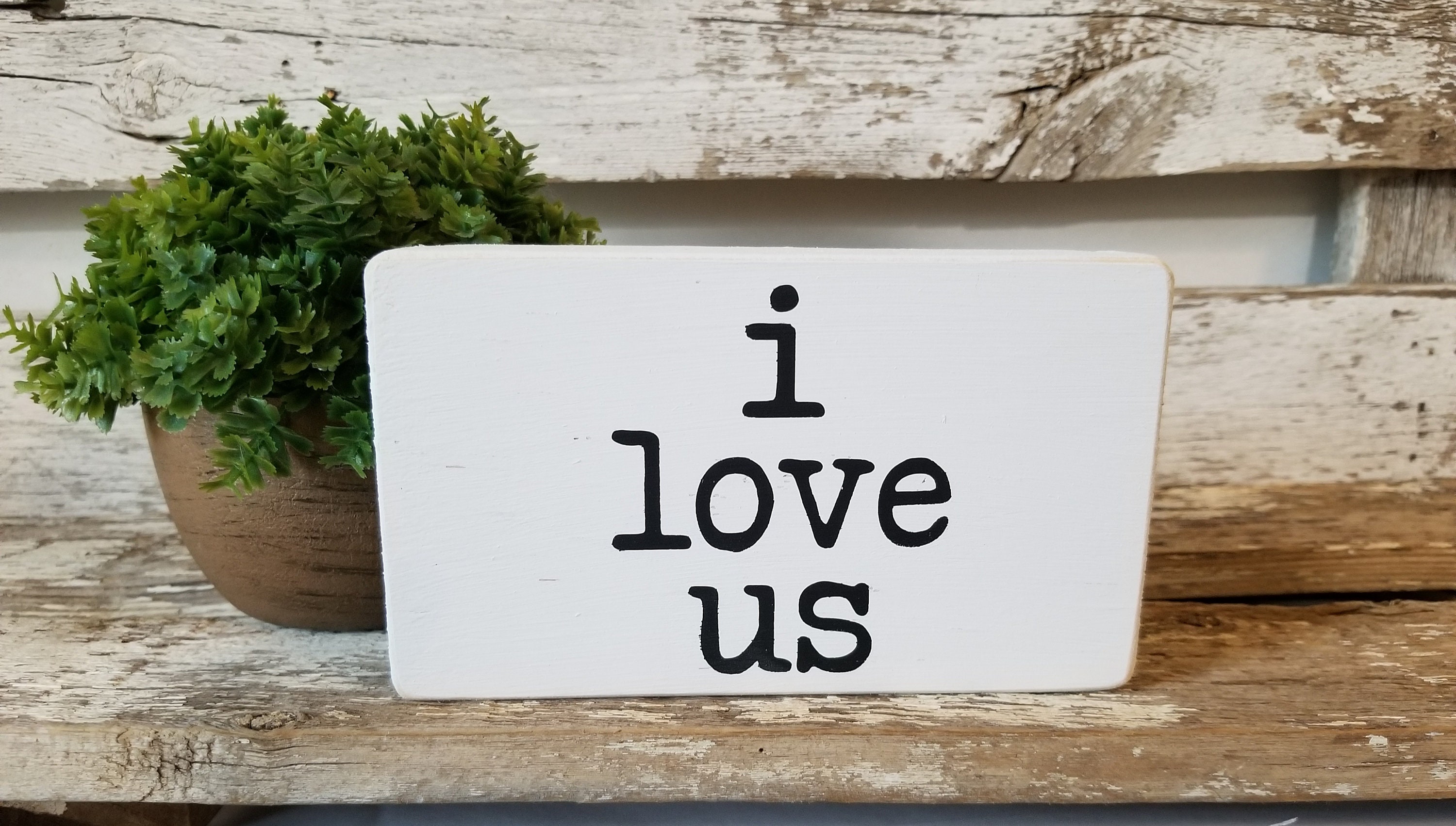 I Love Us 4 x 6 Mini Black Wood Sign Home Decor | Etsy