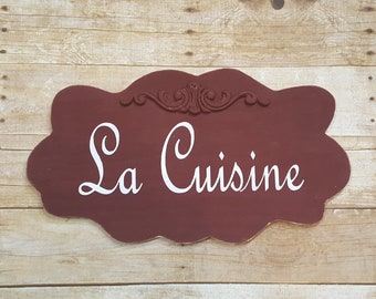La Cuisine Wood Sign | Kitchen Wood Sign | Shabby Cottage Wood Sign | French Wood Sign | French Kitchen | Housewarming Gift | Kitchen Decor