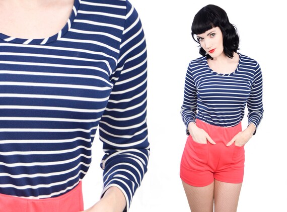 Striped Sailor Nautical Blouse