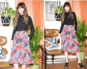 Vintage Patchwork skirt 70s/80s