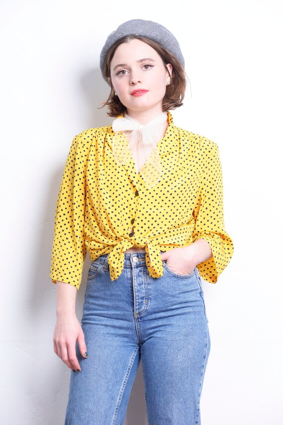 small polka dot blouse