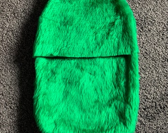 Hot Water Bottle Covers - Faux Fur - Green