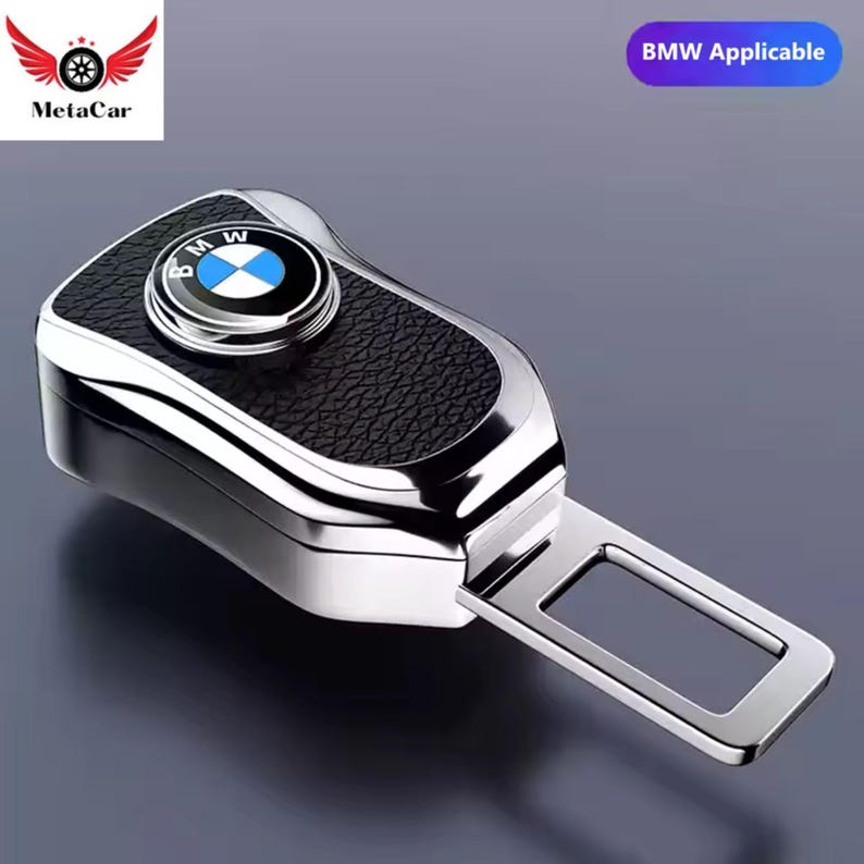 BMW Special Car Seat Belt Extender Thickened Lock Tongue Lychee Skin ...
