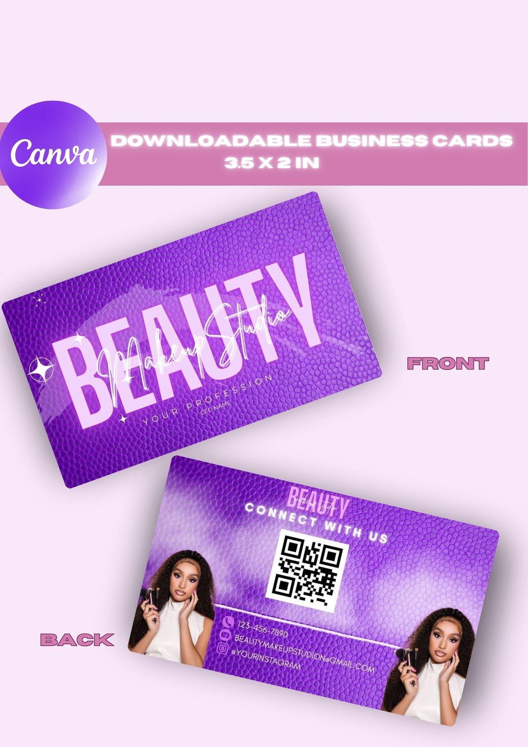 Downloadable Business Card Template Etsy
