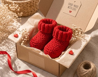 Einfaches Häkelmuster für Babyschuhe PDF | DIY Baby Geschenk |  Anfänger Freundliche Babyschuhe | Sofort Download