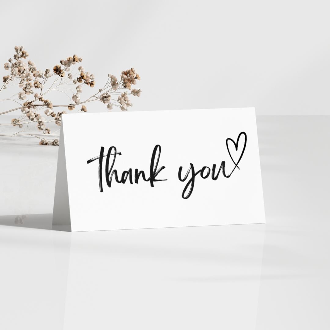 Printable 5x7 Floral Thank You Card | Instant Digital Note - Etsy