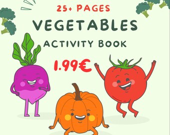Nos Amis les VÉGÉTAUX- Kids Activity & Coloring Books - Vegetables - ENGLISH