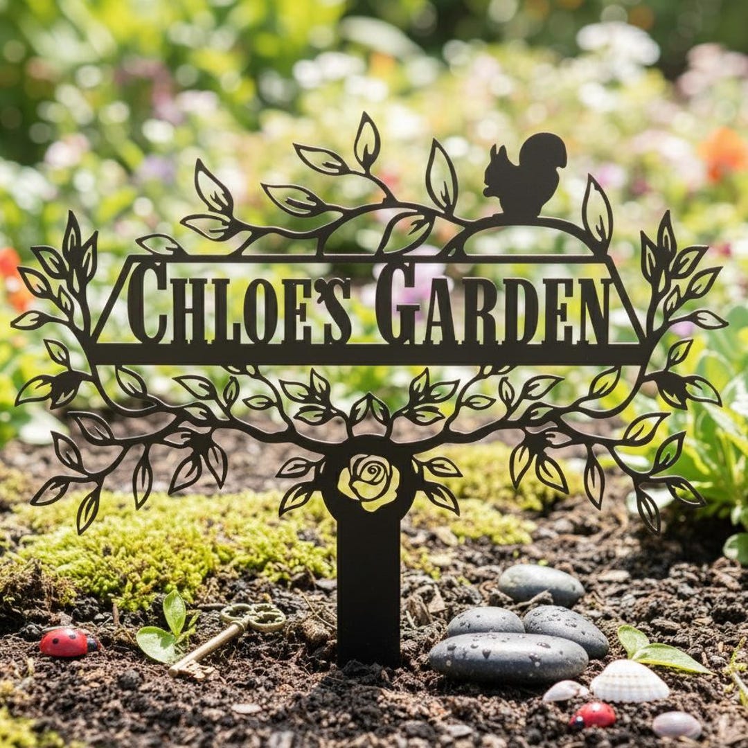 Stake Names Personalized Metal Garden Name Stake,custom Tree Garden Stake ,outdoor ...