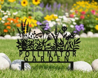 Personalized Metal Garden Name Stake, Custom Floral Garden Sign,Outdoor Garden Name Stake,Garden Gift Metal Stake,Custom Metal Sign