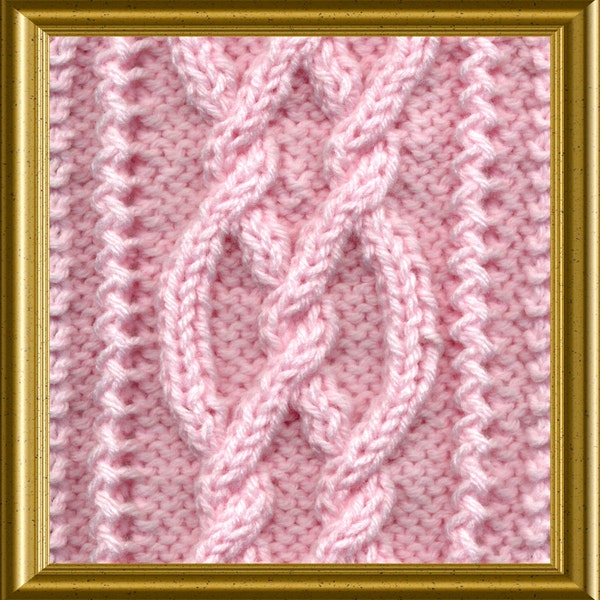 Knit Scarf Aran Cables Twist PDF knitting pattern
