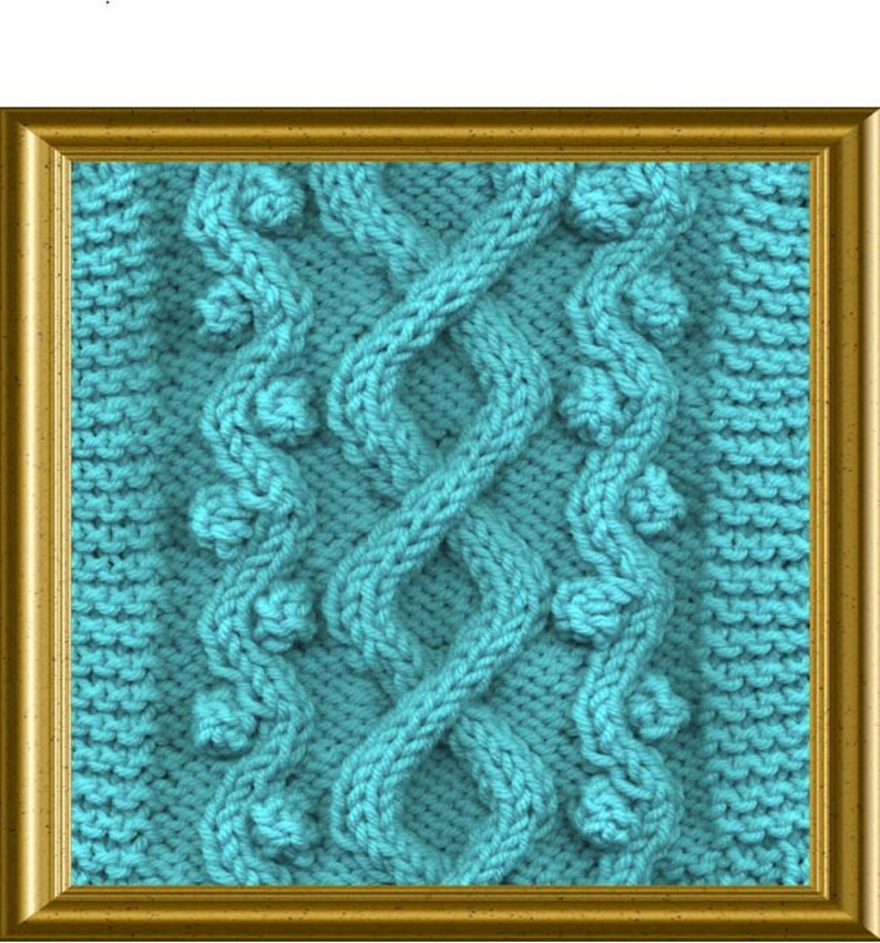 Aran Scarf Knitting pattern Wandering Path design PDF image 1