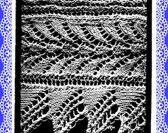 Knitted Lace Edgings Needlecraft Series 3 Set 1 Vintage knitting pattern circa 1905-1915