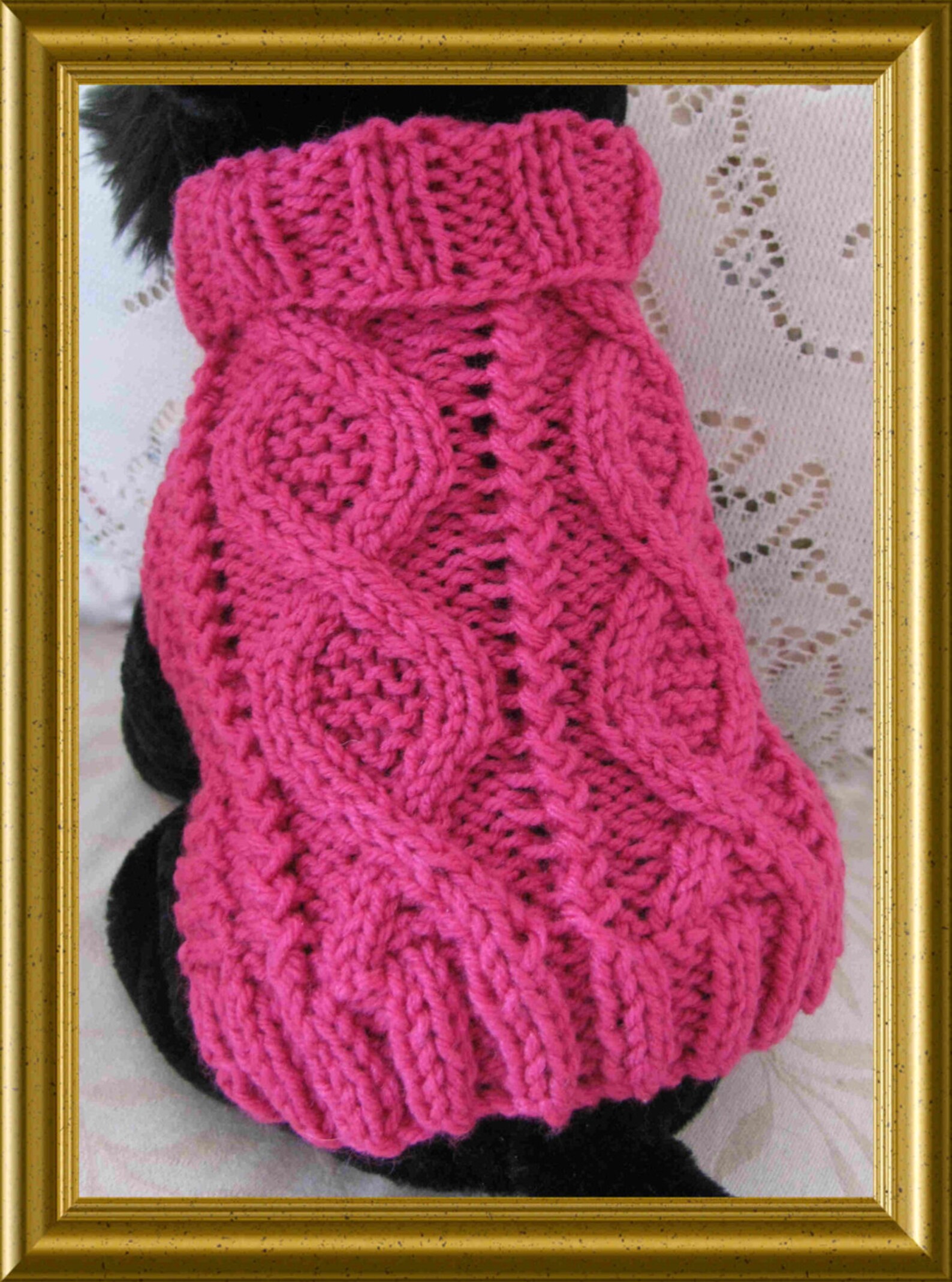 Dog Sweater Knitting Pattern Aran Twists Called Entwined Paths Etsy UK