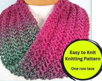 one row knit scarf pattern