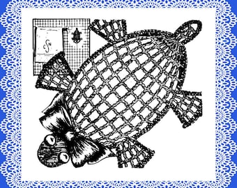 Crochet soap saver Soap Cover Soapy The Washcloth Turtle Vintage Crochet Pattern 1949 PDF