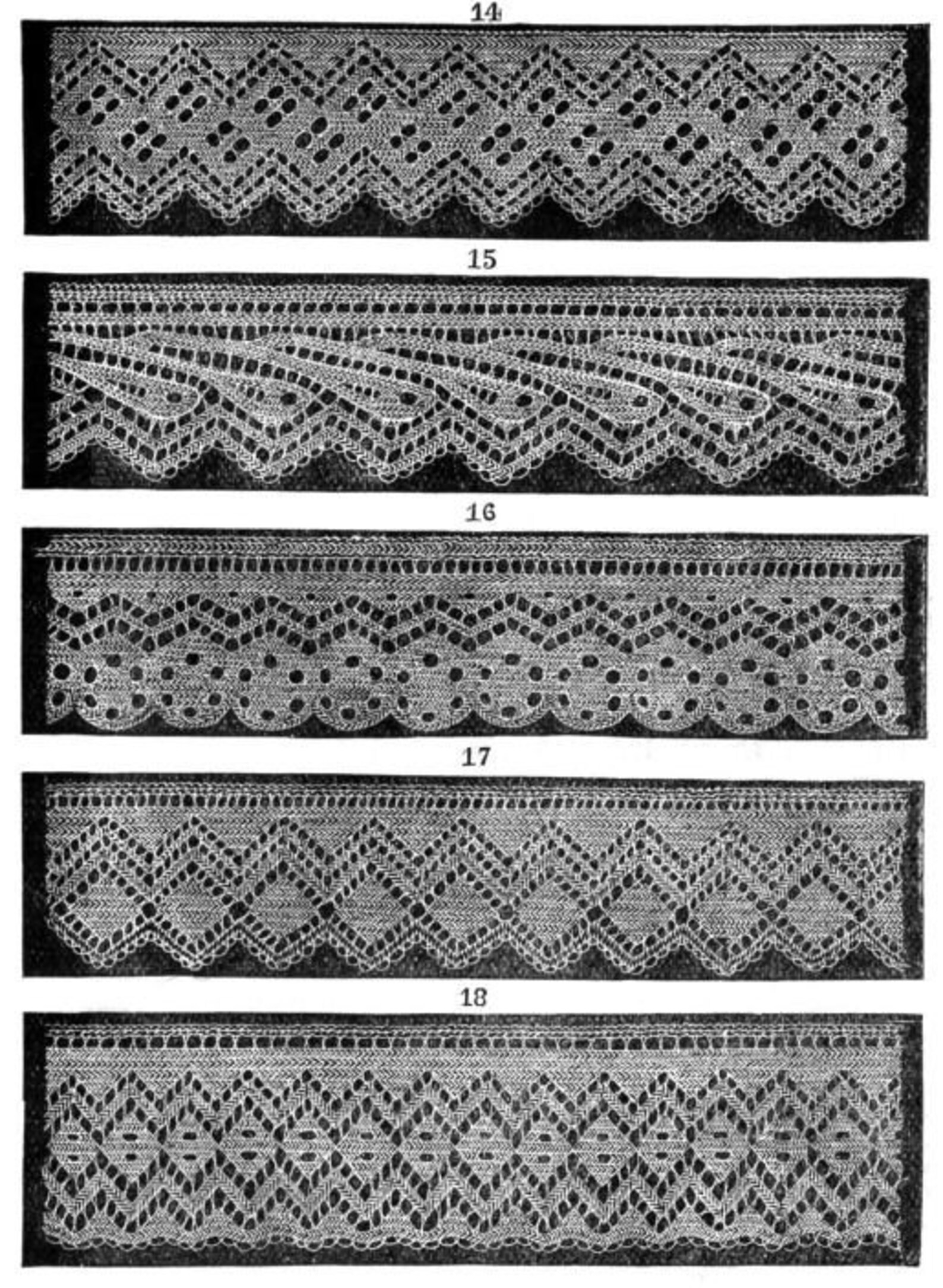 Knitted Lace Edgings Set 3 PDF 5 Victorian Patterns Etsy