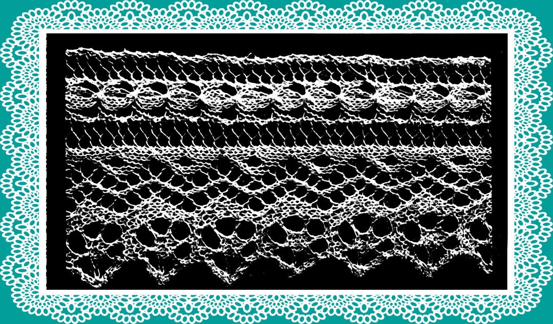 Knitted Lace Edgings Needlecraft Series 3 Set 6 Vintage Knitting ...